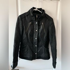 Danier black leather jacket